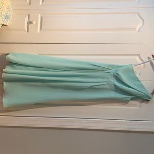 Mint green David’s Bridal size4 one shoulder dress